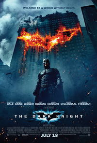 dark knight poster bat symbol on fire